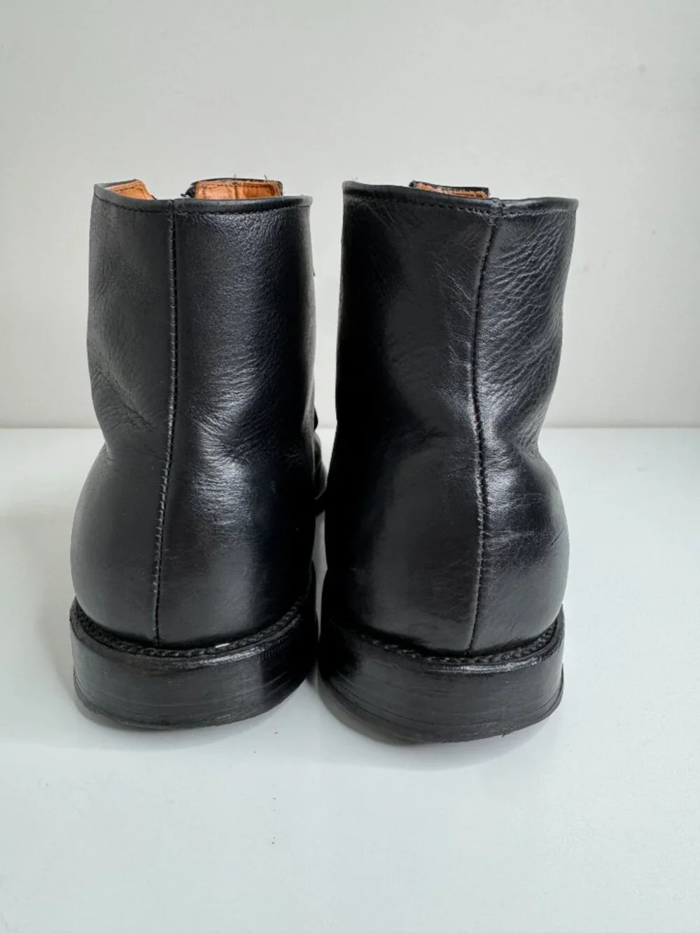 Allen Edmonds Kingston Vintage Boots Mens 11 High Top Black Leather Double Zippe